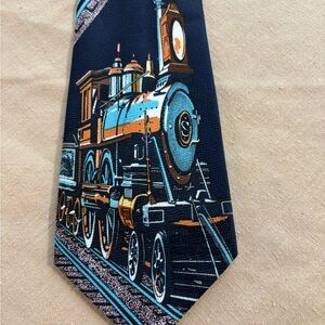 Vintage Train Design Tie